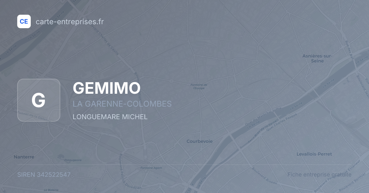 GEMIMO — 342522547 — fiche entreprise