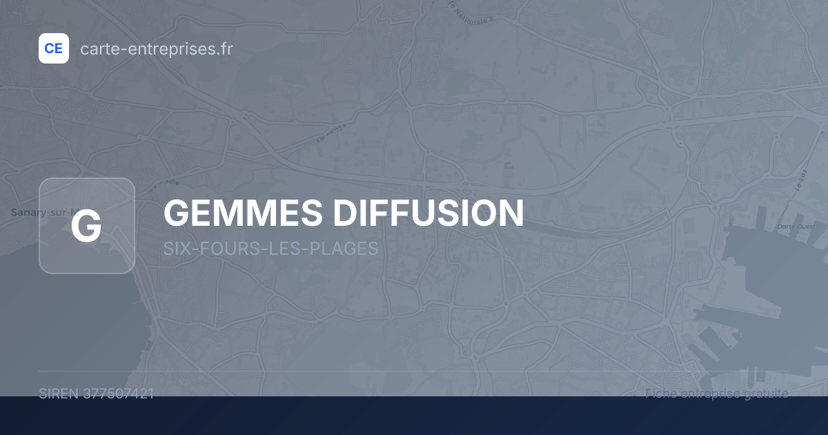 GEMMES DIFFUSION — 377507421 — fiche entreprise