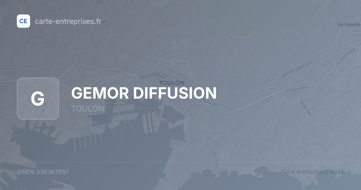 GEMOR DIFFUSION — 339367997 — fiche entreprise