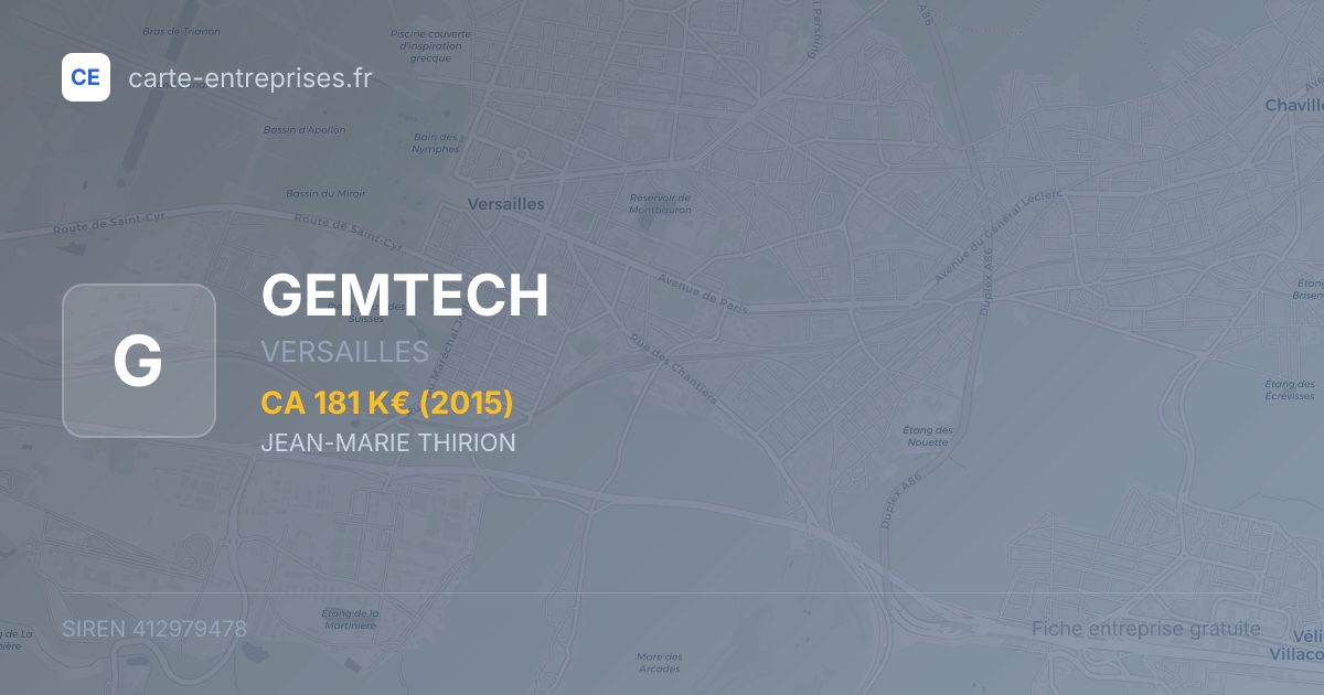 GEMTECH — 412979478 — fiche entreprise