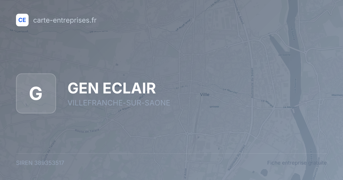 GEN ECLAIR — 389353517 — fiche entreprise
