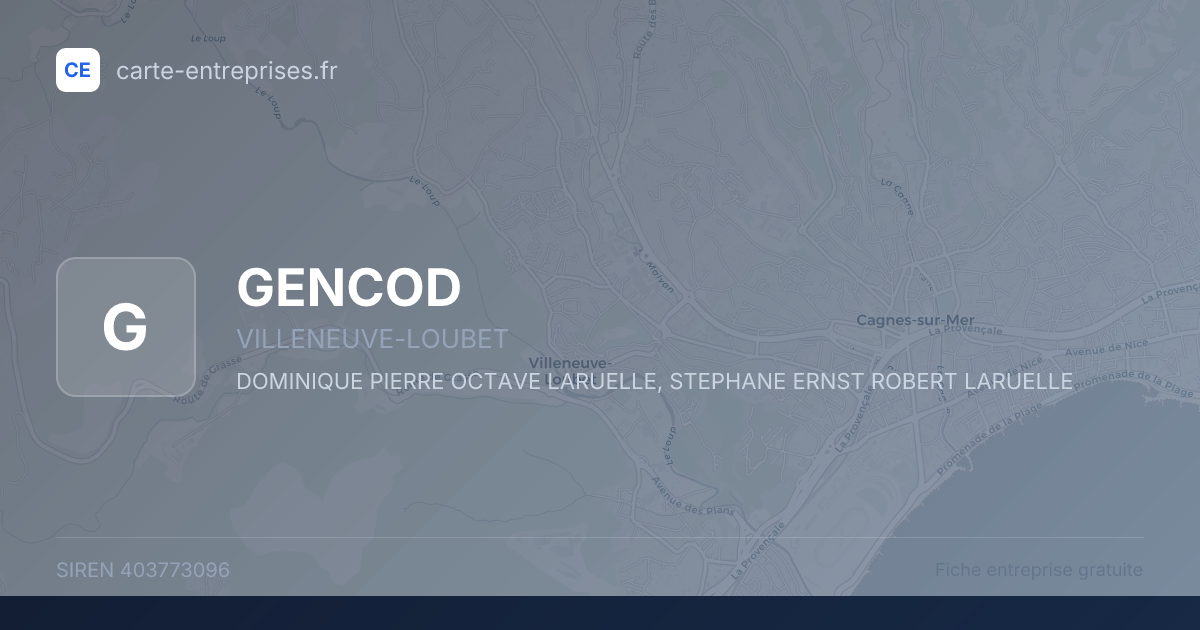 GENCOD — 403773096 — fiche entreprise