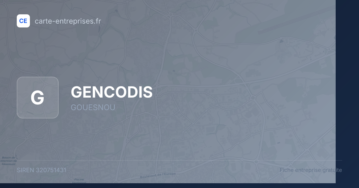 GENCODIS — 320751431 — fiche entreprise