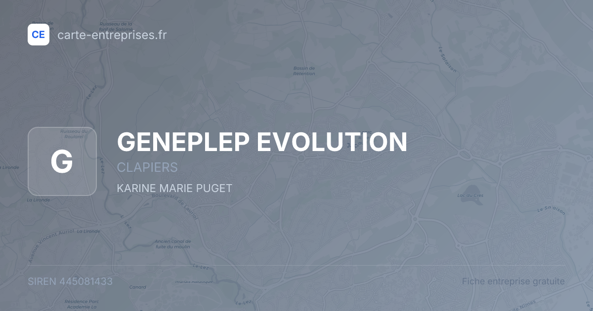GENEPLEP EVOLUTION — 445081433 — fiche entreprise