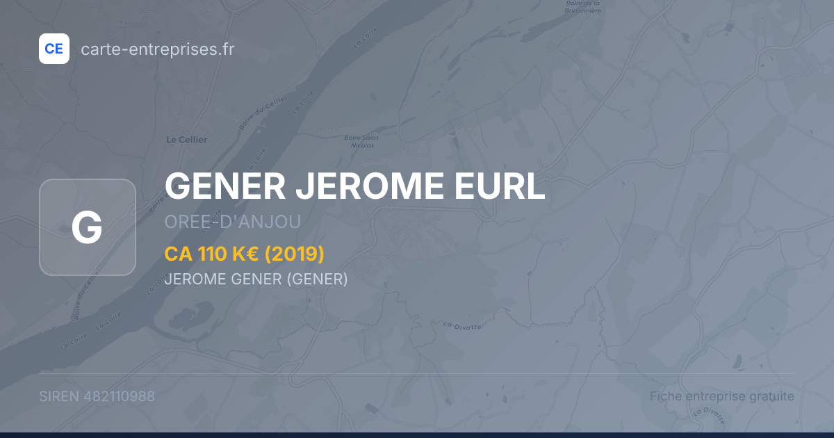 GENER JEROME EURL — 482110988 — fiche entreprise