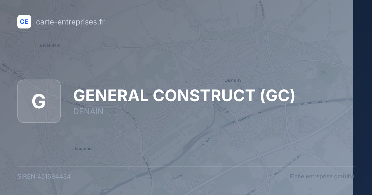 GENERAL CONSTRUCT (GC) — 451694434 — fiche entreprise