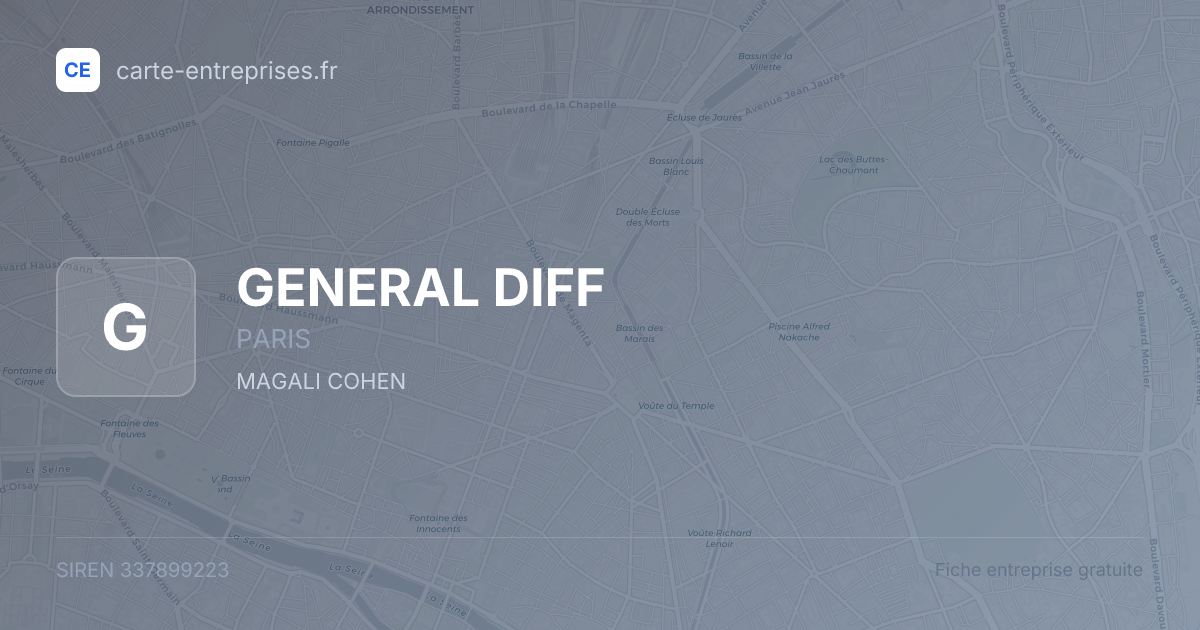 GENERAL DIFF — 337899223 — fiche entreprise