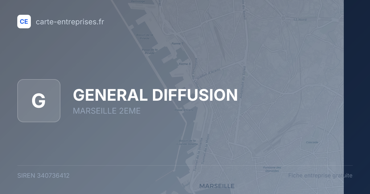 GENERAL DIFFUSION — 340736412 — fiche entreprise