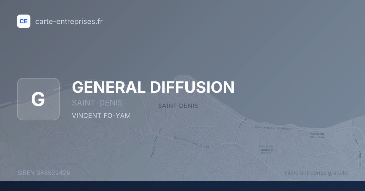 GENERAL DIFFUSION — 348522426 — fiche entreprise