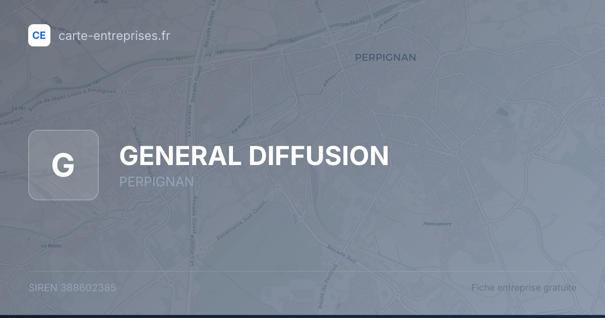 GENERAL DIFFUSION — 388602385 — fiche entreprise