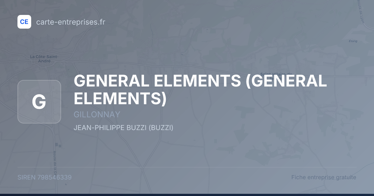 GENERAL ELEMENTS — 798546339 — fiche entreprise