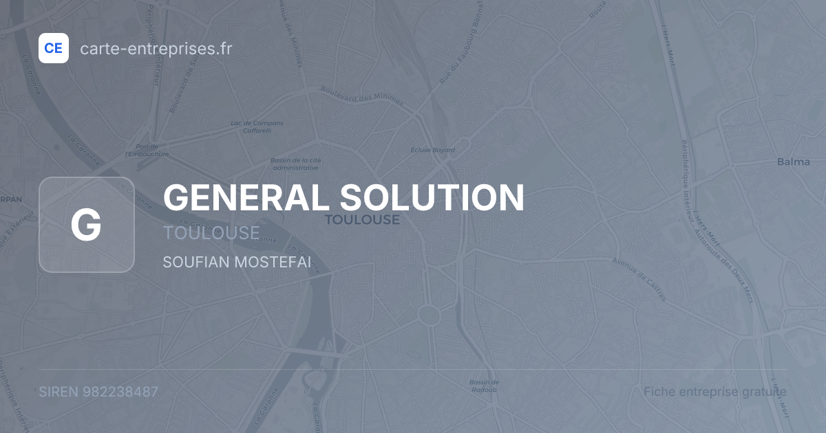 GENERAL SOLUTION — 982238487 — fiche entreprise