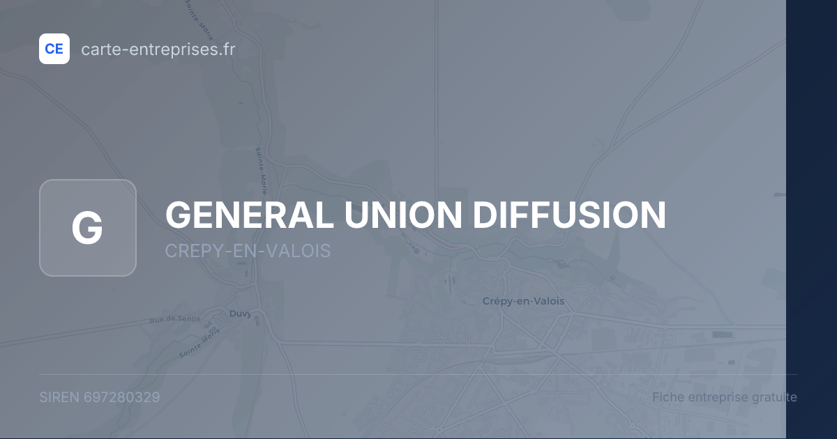 GENERAL UNION DIFFUSION — 697280329 — fiche entreprise