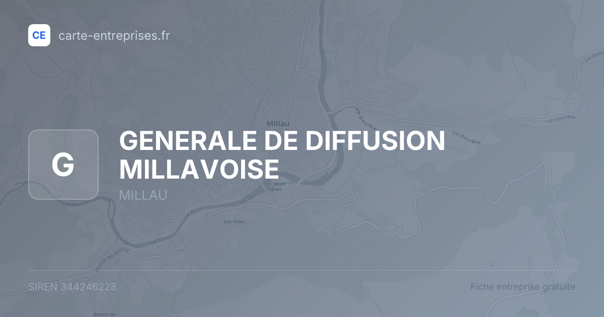 GENERALE DE DIFFUSION MILLAVOISE — 344246228 — fiche entreprise
