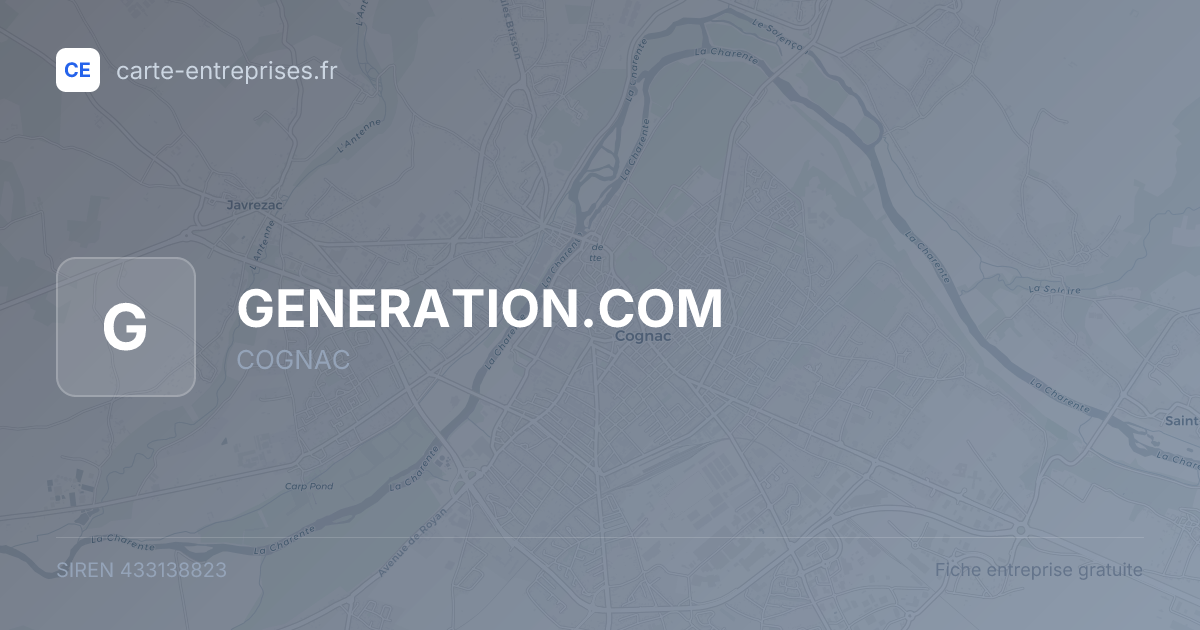 GENERATION.COM — 433138823 — fiche entreprise