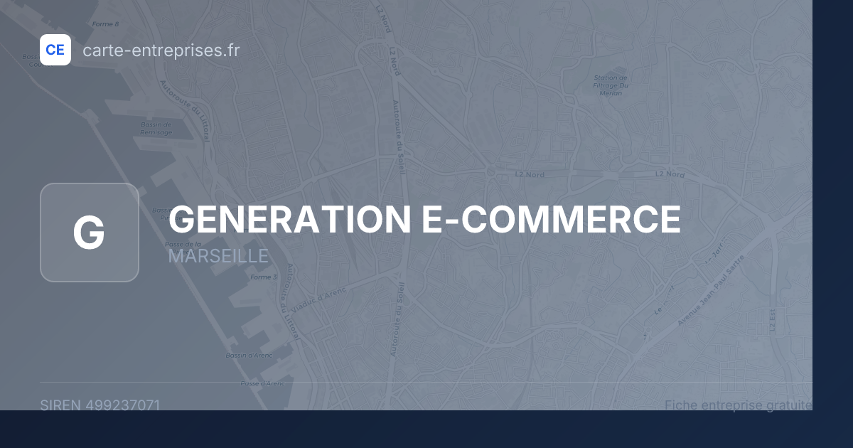 GENERATION E-COMMERCE — 499237071 — fiche entreprise