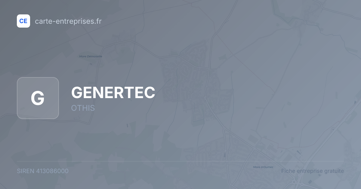 GENERTEC — 413086000 — fiche entreprise