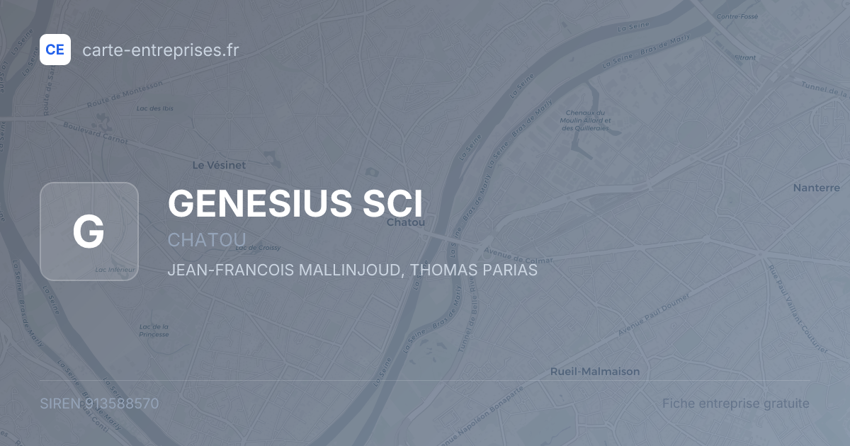 GENESIUS SCI — 913588570 — fiche entreprise