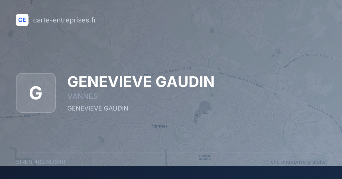GENEVIEVE GAUDIN — 402747240 — fiche entreprise