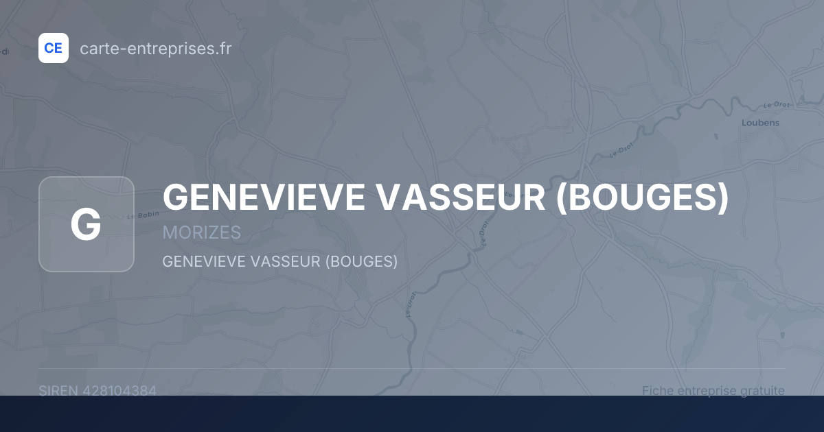 GENEVIEVE VASSEUR (BOUGES) — 428104384 — fiche entreprise