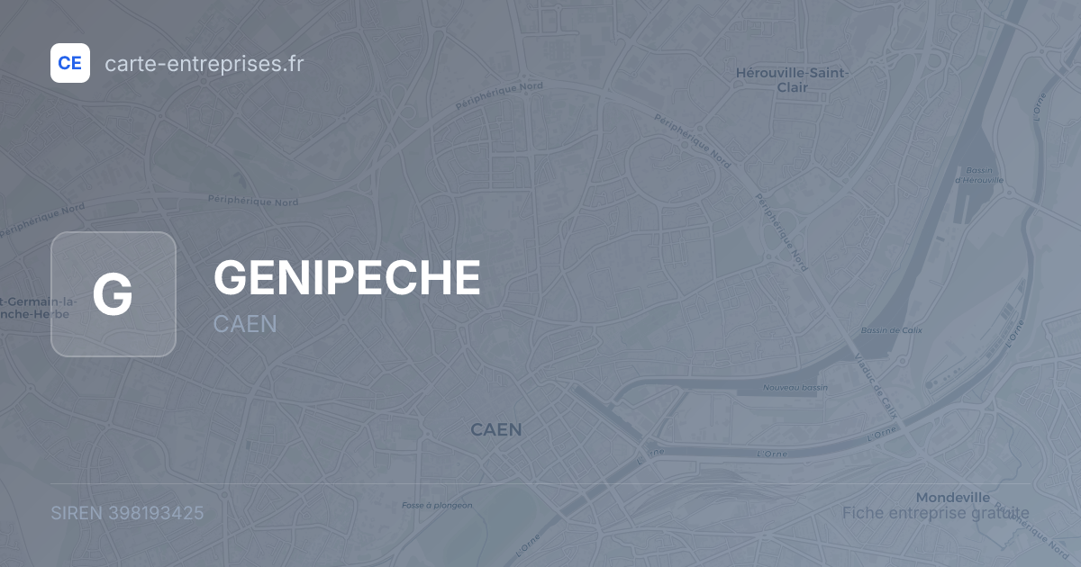 GENIPECHE — 398193425 — fiche entreprise