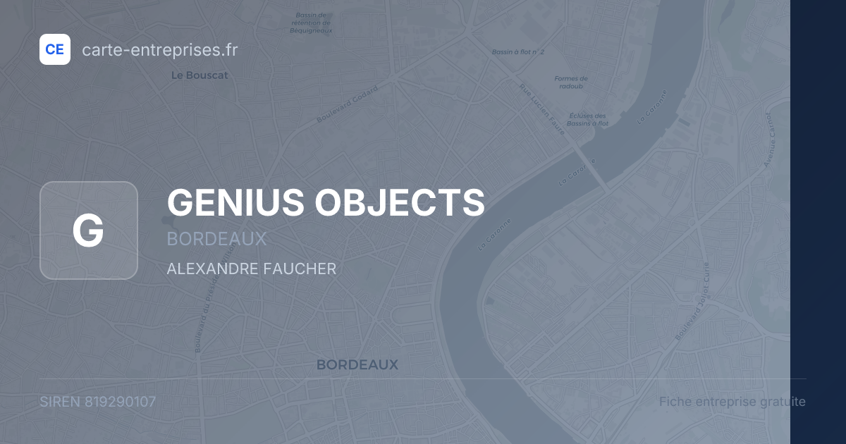 GENIUS OBJECTS — 819290107 — fiche entreprise