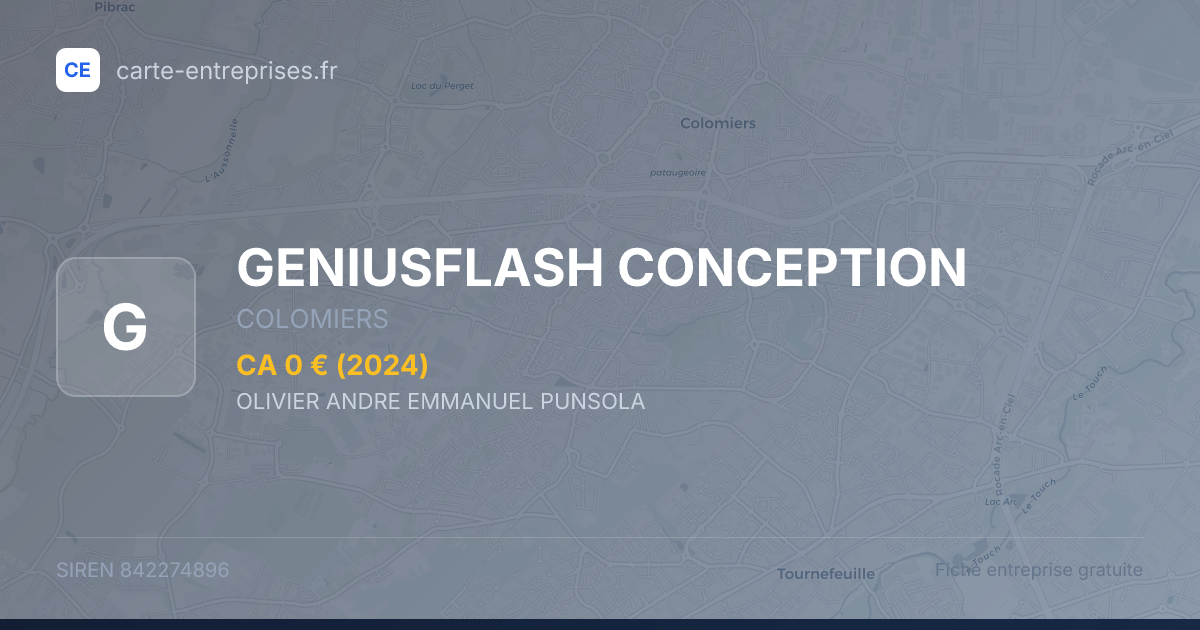 GENIUSFLASH CONCEPTION — 842274896 — fiche entreprise
