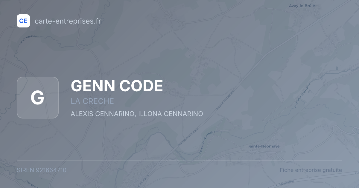 GENN CODE — 921664710 — fiche entreprise