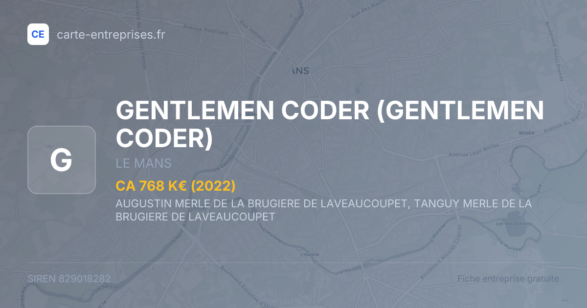 GENTLEMEN CODER — 829018282 — fiche entreprise