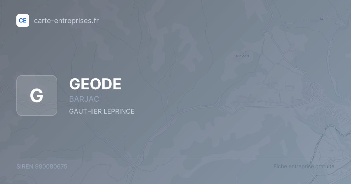 GEODE — 980080675 — fiche entreprise