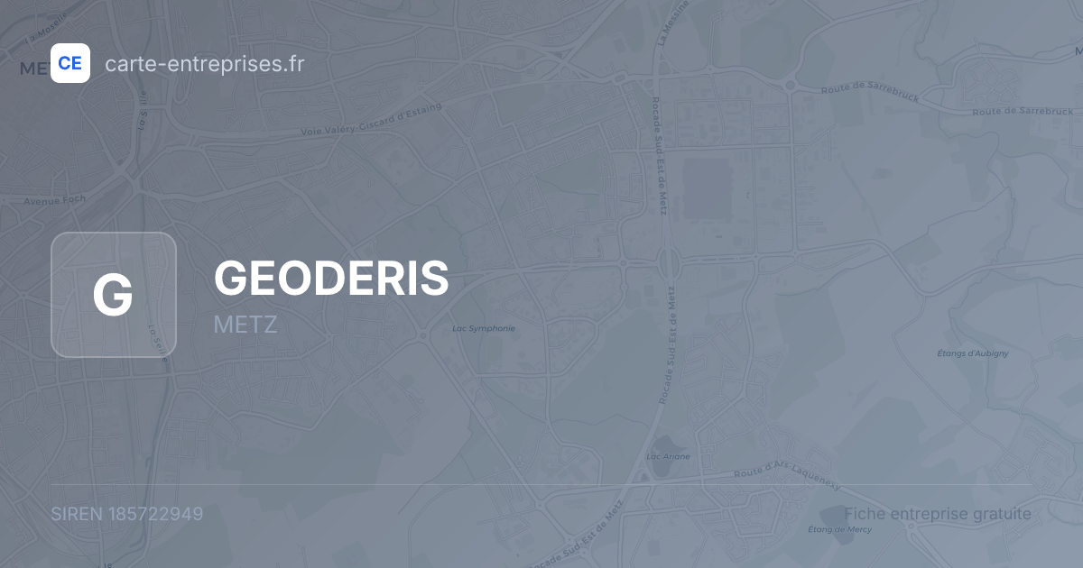 GEODERIS — 185722949 — fiche entreprise