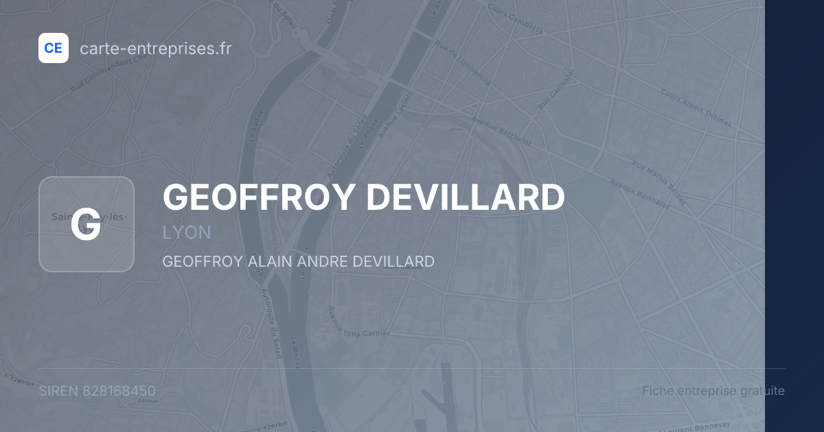 GEOFFROY DEVILLARD — 828168450 — fiche entreprise