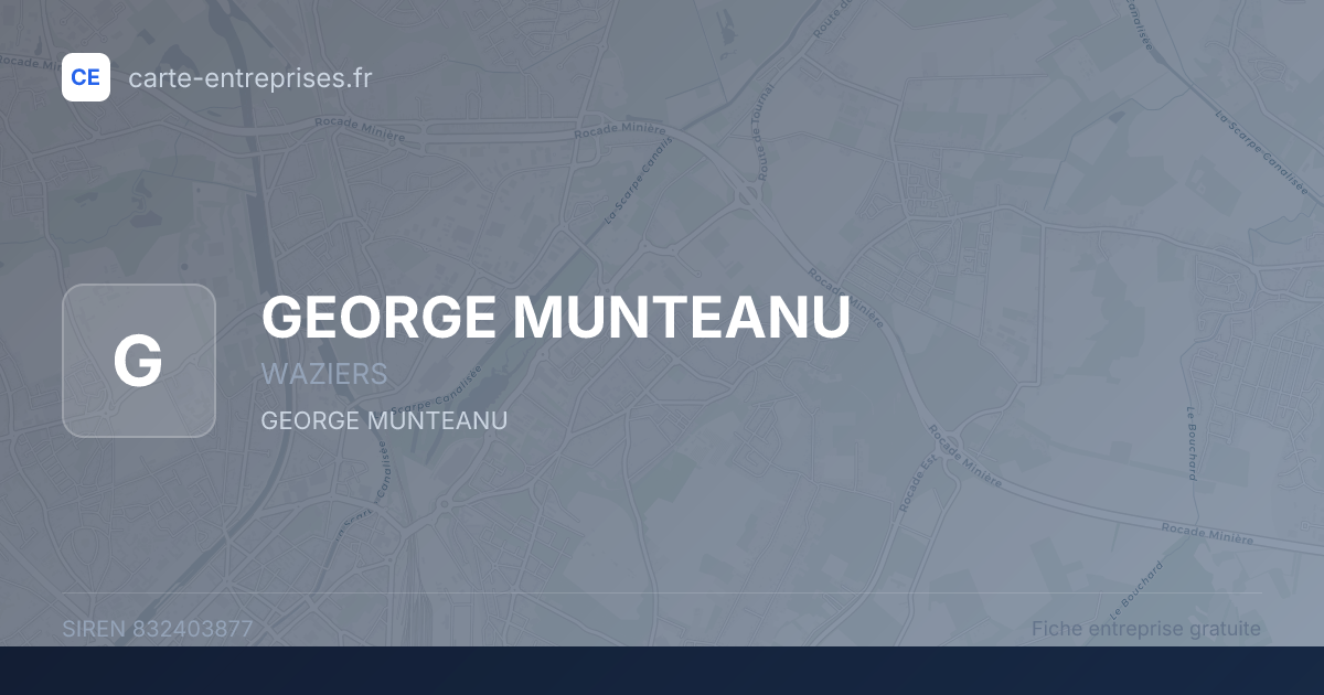 GEORGE MUNTEANU — 832403877 — fiche entreprise