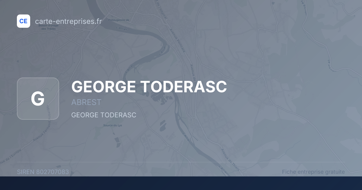 GEORGE TODERASC — 802707083 — fiche entreprise