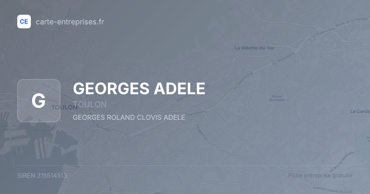 GEORGES ADELE — 315514513 — fiche entreprise
