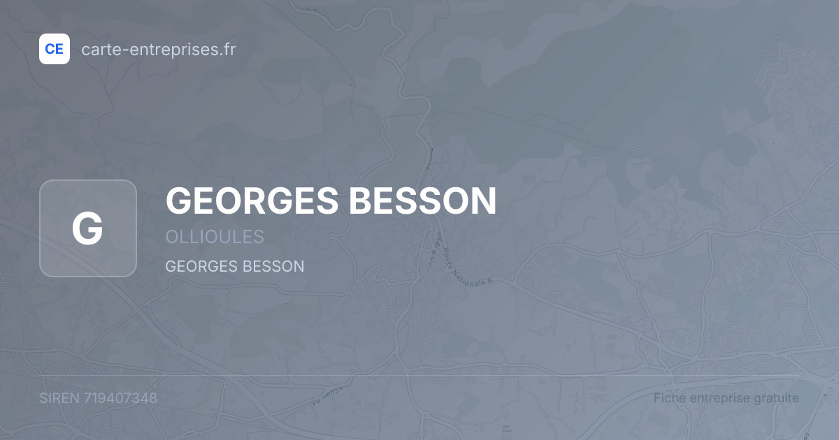 GEORGES BESSON — 719407348 — fiche entreprise