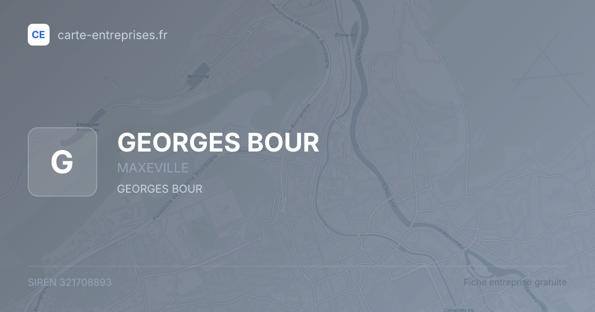 GEORGES BOUR — 321708893 — fiche entreprise