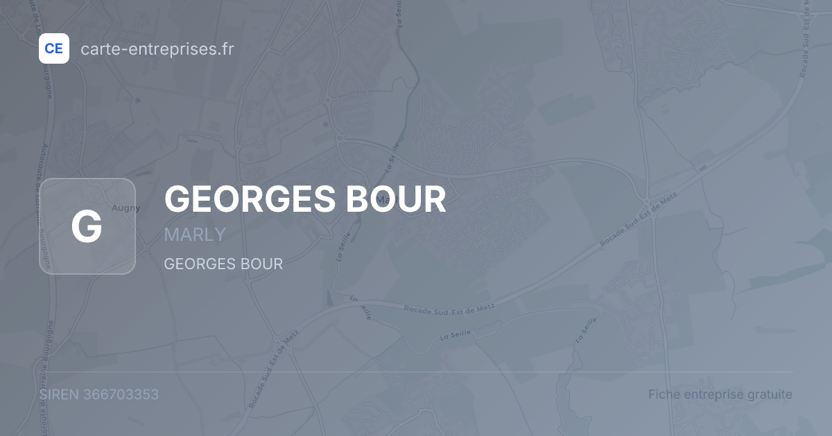 GEORGES BOUR — 366703353 — fiche entreprise