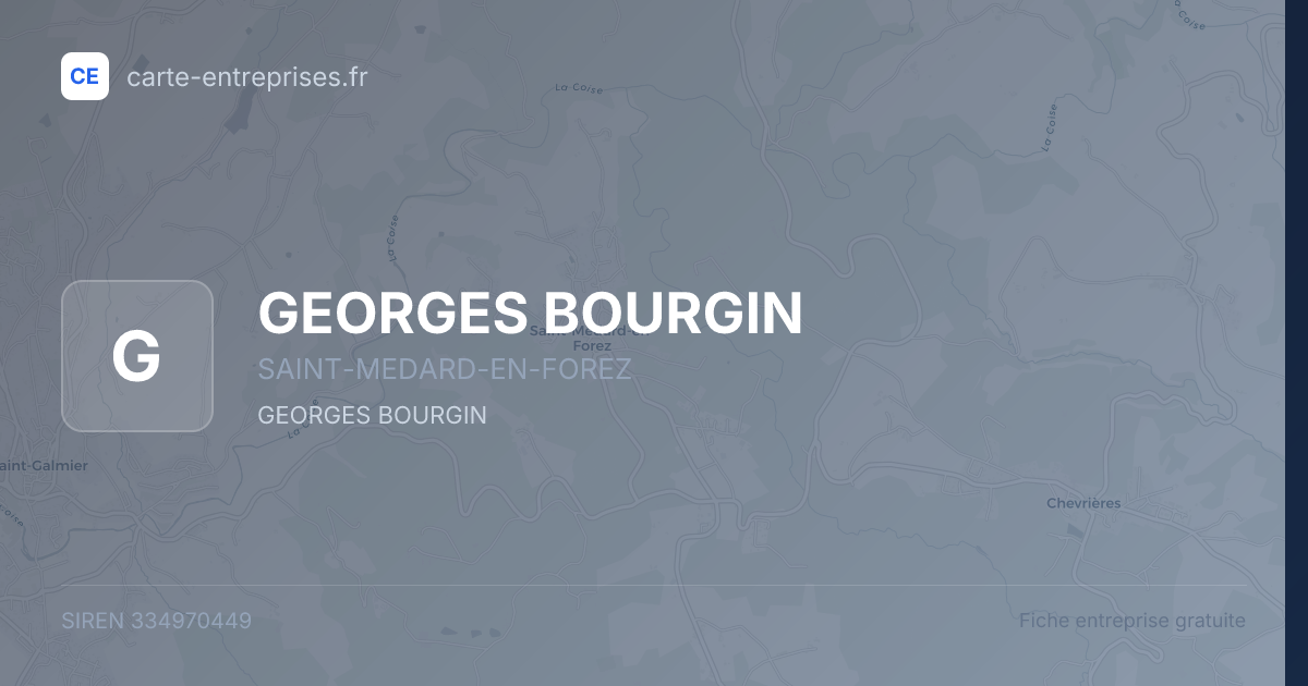 GEORGES BOURGIN — 334970449 — fiche entreprise