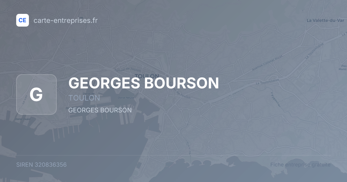 GEORGES BOURSON — 320836356 — fiche entreprise