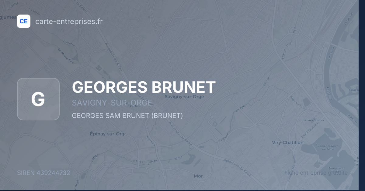 GEORGES BRUNET — 439244732 — fiche entreprise