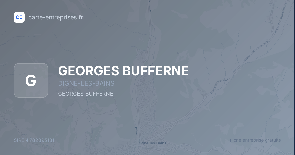 GEORGES BUFFERNE — 782395131 — fiche entreprise