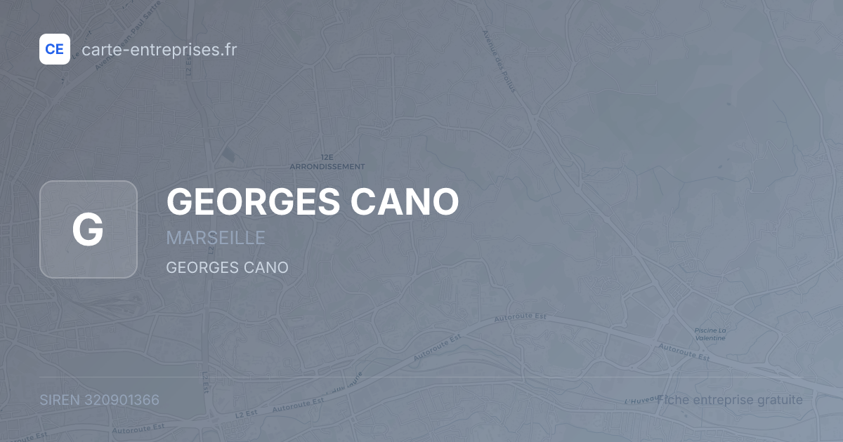 GEORGES CANO — 320901366 — fiche entreprise