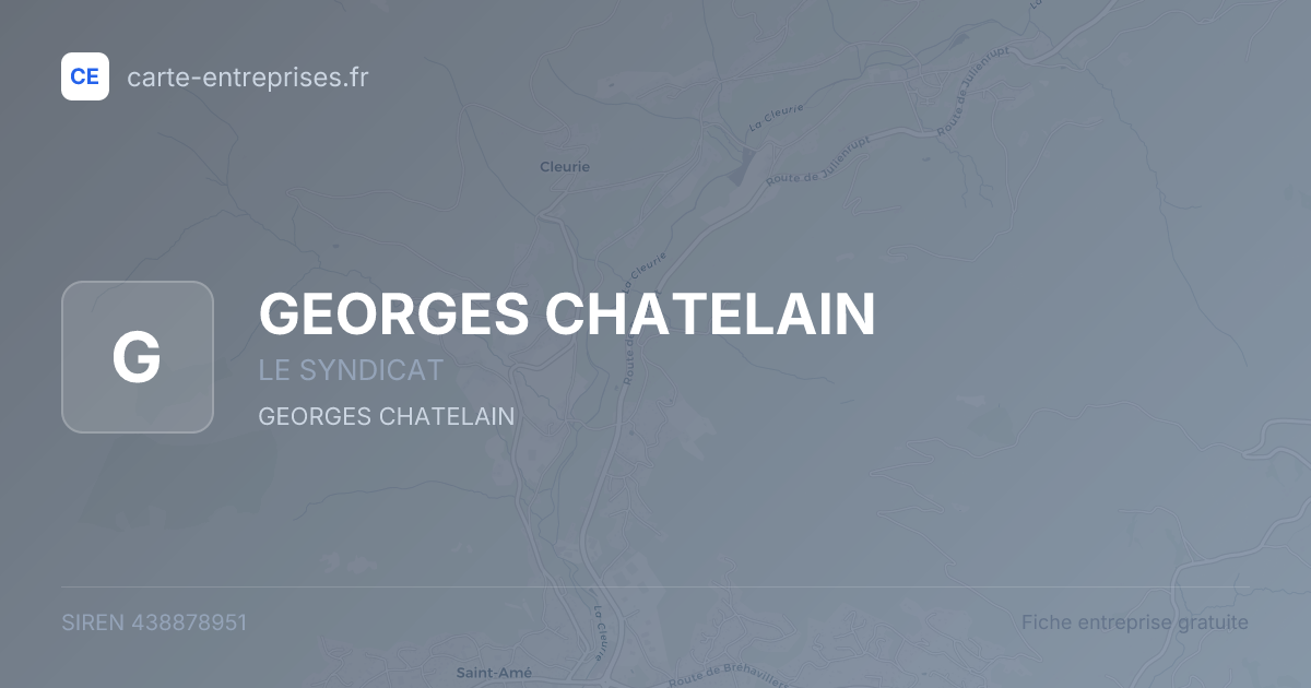 GEORGES CHATELAIN — 438878951 — fiche entreprise