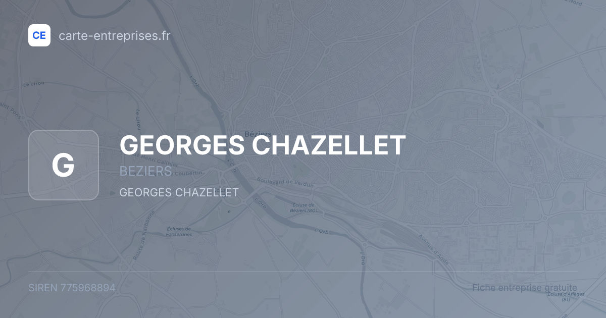 GEORGES CHAZELLET — 775968894 — fiche entreprise