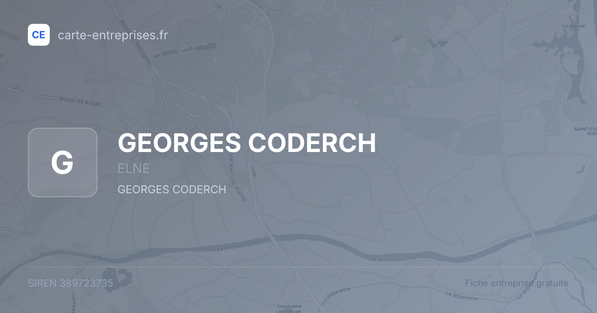 GEORGES CODERCH — 389723735 — fiche entreprise