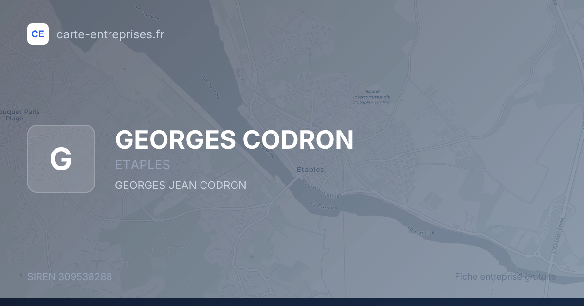 GEORGES CODRON — 309538288 — fiche entreprise
