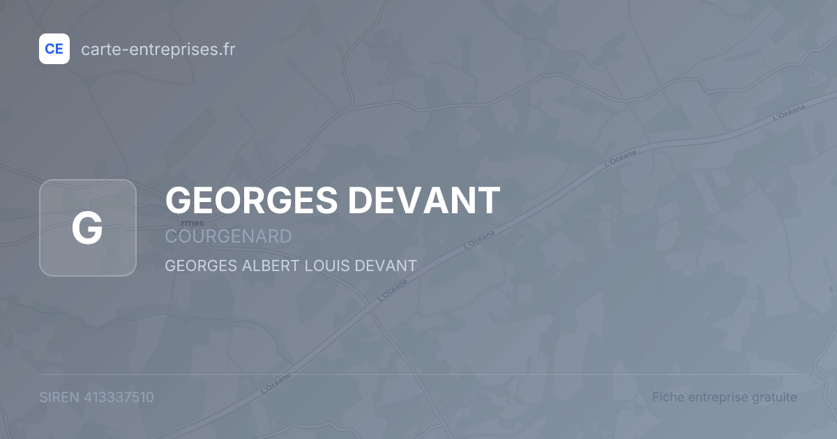 GEORGES DEVANT — 413337510 — fiche entreprise