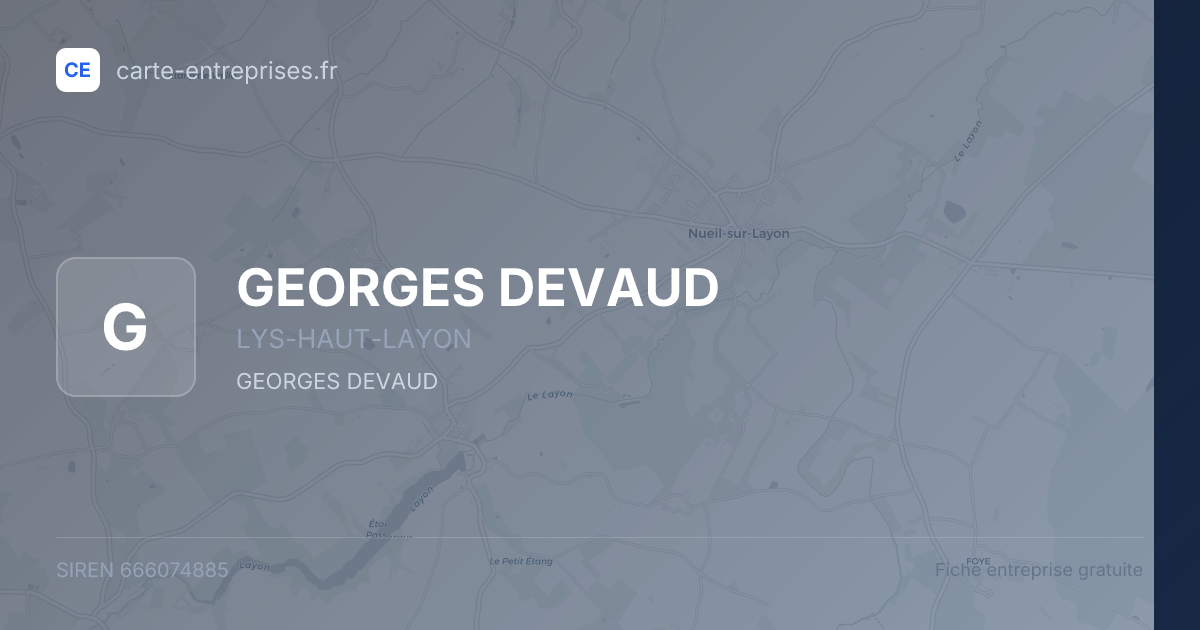 GEORGES DEVAUD — 666074885 — fiche entreprise