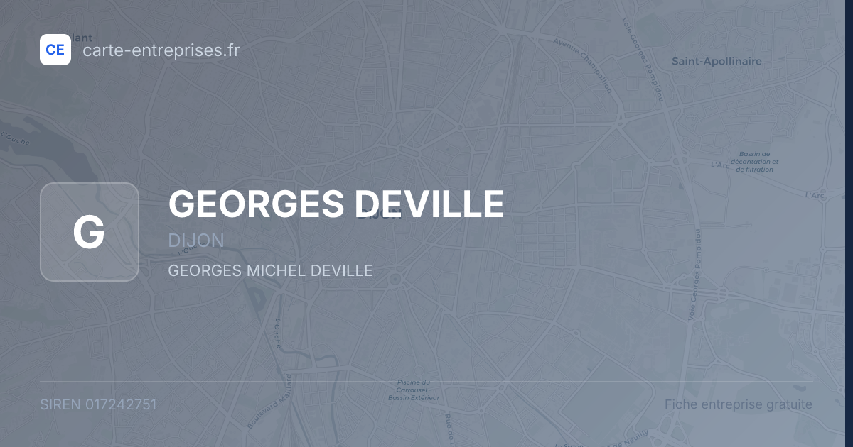 GEORGES DEVILLE — 017242751 — fiche entreprise